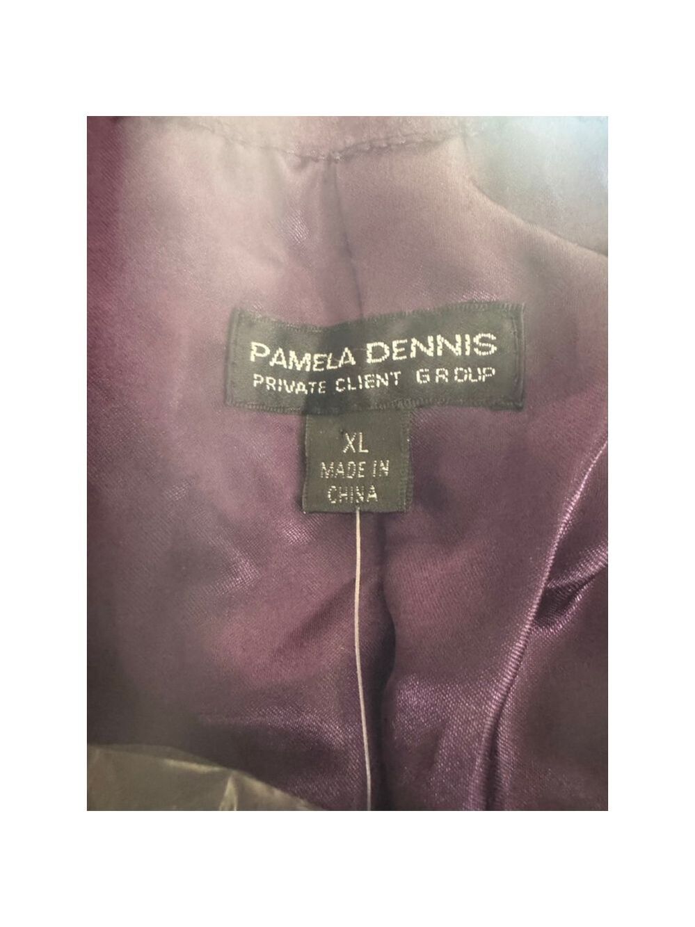 Women's Pamela Dennis Purple Suede Leather Wrap Jacket XL - Picture 4 of 5